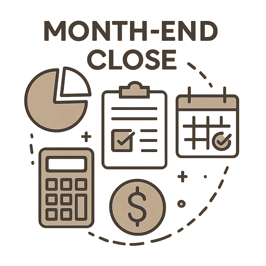 Month End Close Diagram Illustration