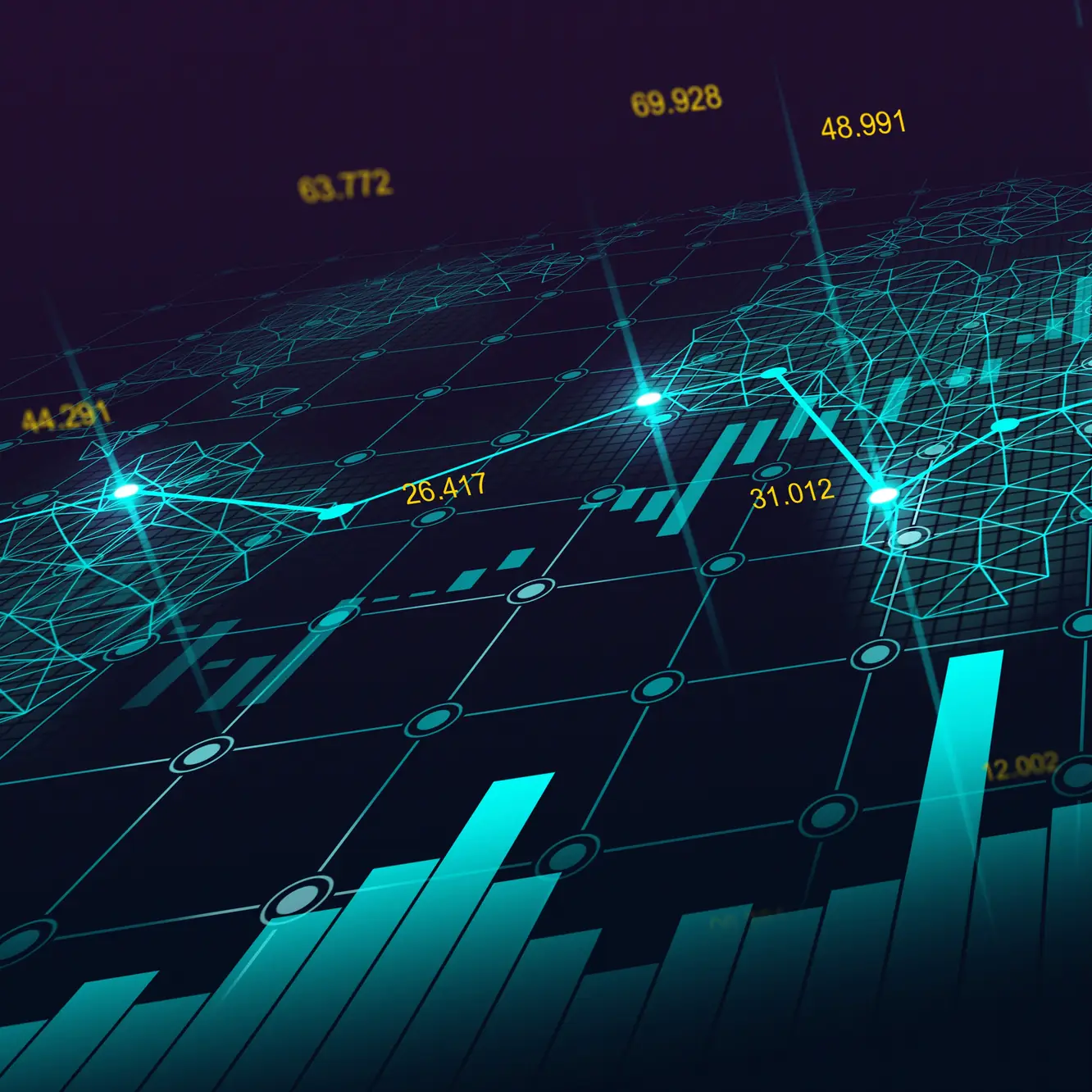 Market Forex Graph Abstract financial data and technology concept.